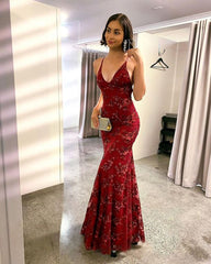 Mermaid Floor Length Long Prom Dress Formal Evening Dresses S2763