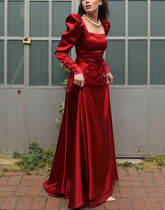 Red prom dress, formal dresses, Red party dress S2864