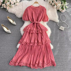 beach dress cake dress long skirt S4357
