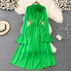 A-line dress elegant long skirt S4137