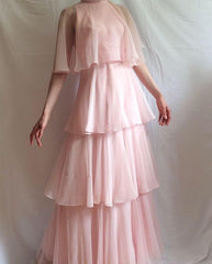 Pink tulle prom dress, formal dresses, pink party dress S2862