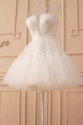 Short Wedding Dress, Reception Dress For Bride, Bridal Shower Dress, Elopement Dress, Rehearsal Dinner Dress, After Party Dress, Prom Dress S2957