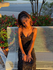 Sexy Black Mermaid Long Prom Dress S3536