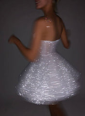A-Line Sweetheart Short/Mini Sequined Homecoming Dress S2602