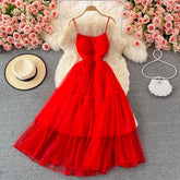 backless dress beach dress elegant long skirt S4353