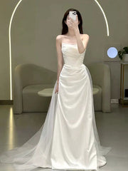 Off Shoulder Long Sleeves Wedding Dresses Long Bridal Gown S7216