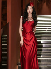 Red Elegant Evening Gowns Long Prom Dress S7219
