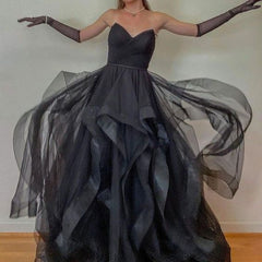 Black Prom Dress Charming Evening Dress S1713