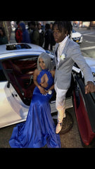 royal blue mermaid long prom dress, evening dress S1266