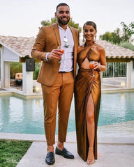 Long Prom dress with leg split, Evening dresses,wedding reception dress,african prom dress S950