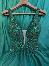 Green Long Prom Dress Evening Dress S1732
