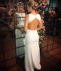 White Evening Dress Long Prom Dress S1212