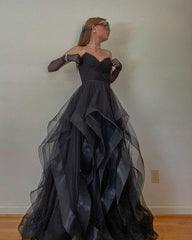 Black Prom Dress Charming Evening Dress S1713