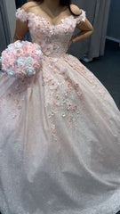 pink ball gown prom dresses formal dresses S1060