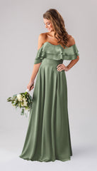 Kennedy Blue Allison Luxe Satin Bridesmaid Dress