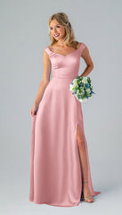 Kennedy Blue Haley Luxe Satin Bridesmaid Dress