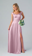 Kennedy Blue Haley Luxe Satin Bridesmaid Dress