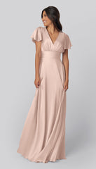 Kennedy Blue Luca Luxe Satin Bridesmaid Dress