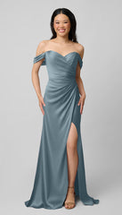 Kennedy Blue Milo Luxe Satin Bridesmaid Dress