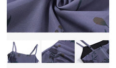 Seaside long skirt 2025 new French slim fit purple suspender dress R0046