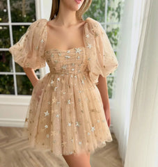 Short Formal Dress, Tulle Homecoming Dress S2567