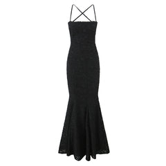 American style sexy lace figure-revealing tie waist fishtail skirt sweet backless slim long skirt R3102