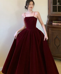 Burgundy Prom Dress Evening Dress S772