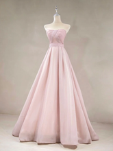 SIMPLE PINK LONG PROM DRESS, PINK FORMAL WEDDING PARTY DRESS S1348