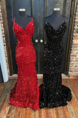 Mermaid Sequins Long Prom Dress S1371