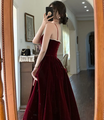 Burgundy Prom Dress Evening Dress S772