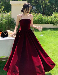 Burgundy Prom Dress Evening Dress S772