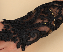 Retro Halloween European and American bride wedding dress annual meeting performance sleeves S6268