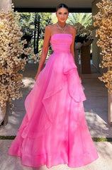 Sexy Pink Prom Formal Evening Dress Long Floor Length Dress    S1188