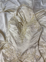 Vintage A line Ball Gown Halter Long Wedding Dresses       S6847
