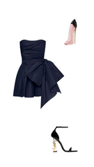 Fashion satin short prom dress, dark navy homecoming dress       S2977