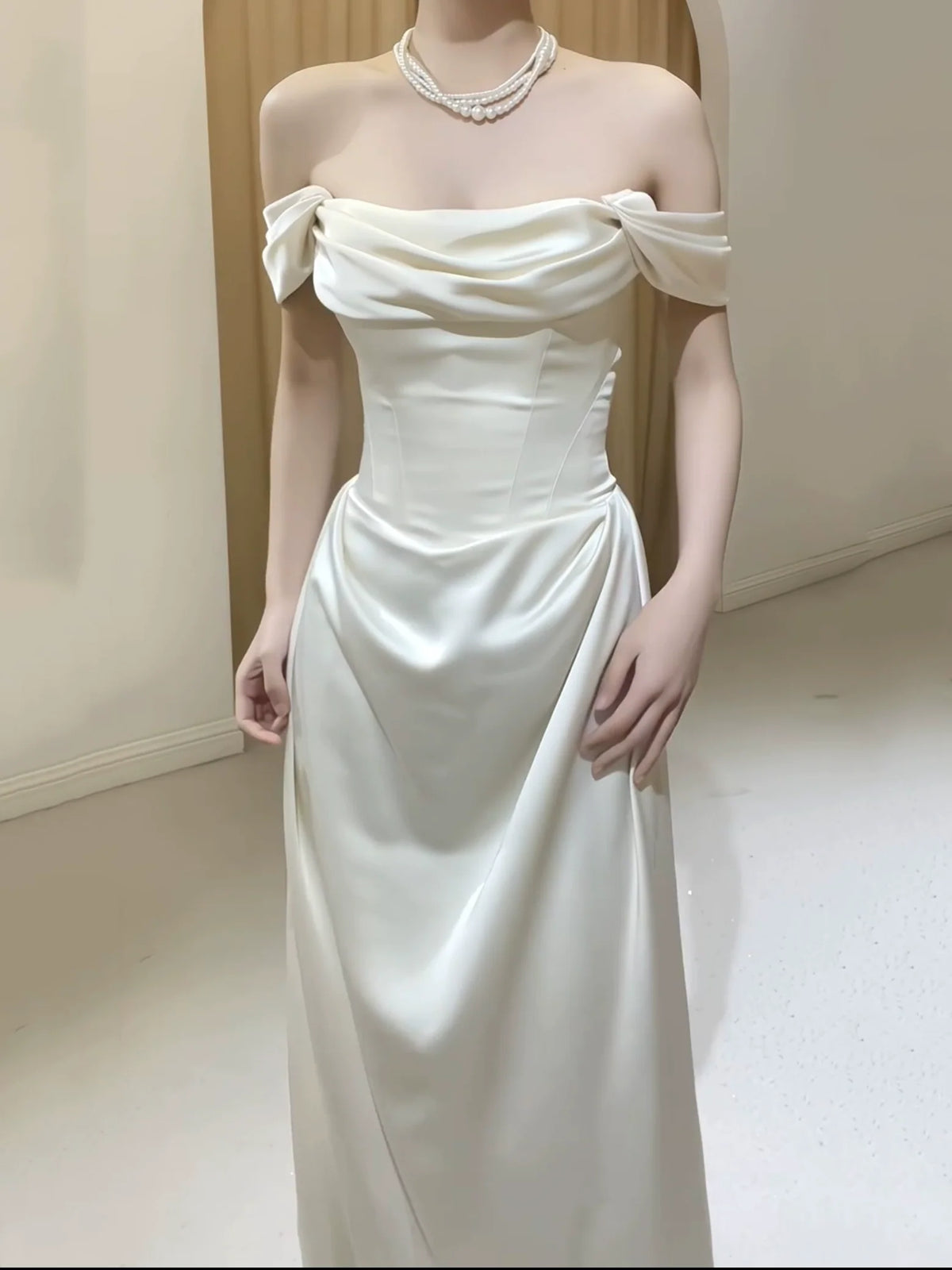 Elegant Evening Gowns Off Shoulder Long Prom Dress     S7215