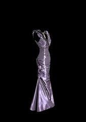 Light grayish purple sleeveless fitted waist pleated hip-hugging sexy long ball gown R6657