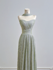 Mint green strapless fitted long ball gown R8153