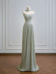Mint green strapless fitted long ball gown R8153
