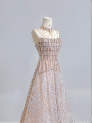 Light pink strapless fitted long ball gown with a classic and elegant style R8206