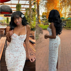 Elegant Lace Long Prom Dress Evening Party Dress     S7072