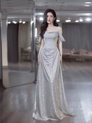Elegant Shinny Evening Gowns Off Shoulder Long Prom Dress     S7212