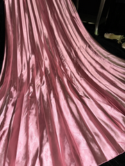 Pink halter neck fitted waist elegant long ball gown R6865
