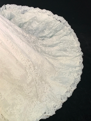 White halter-neck fitted bodycon long ball gown R8697