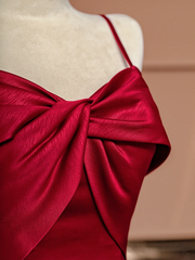 Red halter-neck fitted A-line long ball gown R8420