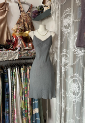 Grey halter-neck fitted waist sexy short dress, prom dress R6395