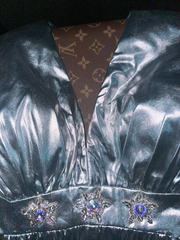 Silver halter neck, fitted waist, elegant long ball gown R6920