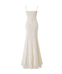 Flower lace mesh fishtail dress 2025 new slim fit hip-hugging sling temperament long skirt R0047
