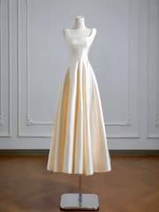 Champagne-colored halter-neck fitted long ball gown R8142