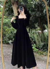 black dress for women new velvet long skirt      S3456